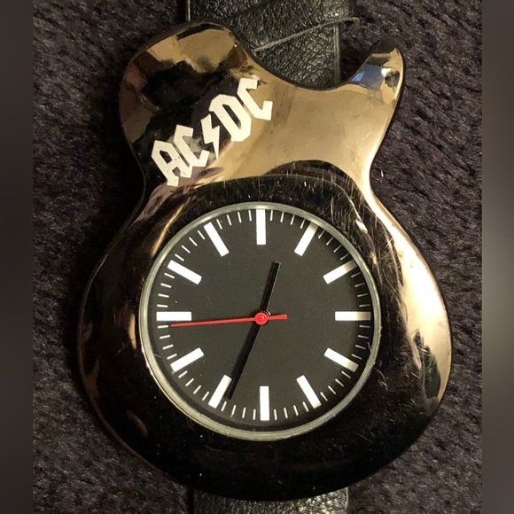 AC/DC | Accessories | Acdc Guitar Shaped Watch Brand New Needs Battery ...
